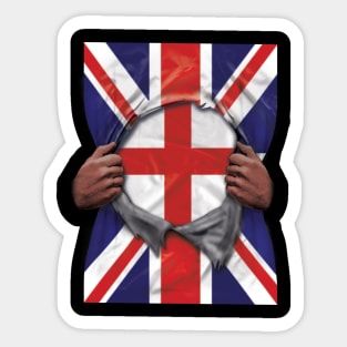 England Flag Great Britain Flag Ripped - Gift for English From England Sticker